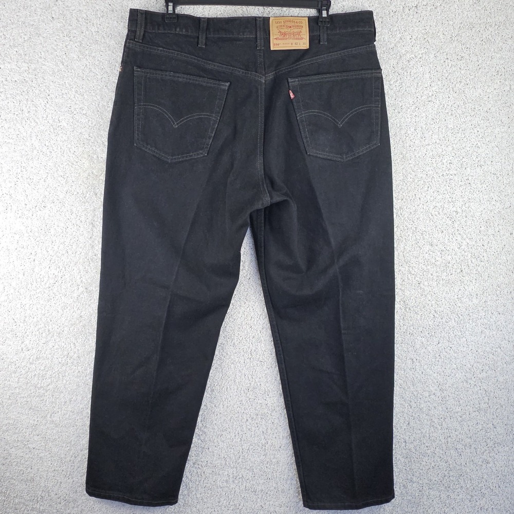 Vintage Levis 550 Jeans Men's 42x30 Black Relaxed Fit Western Y2K 90s Cowboy - Picture 2 of 8